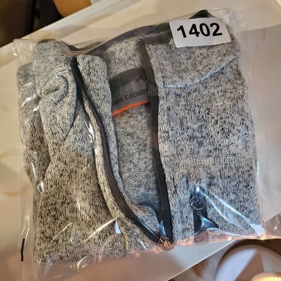 Free Country Vest Mens Medium Gray Fleece Sleeveless Full Zip - Picture 9 of 9